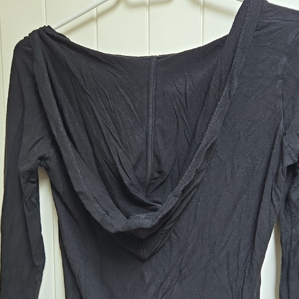 Delicious Black Long Sleeve Women's Tee Top Hoodie XS - Picture 6 of 6